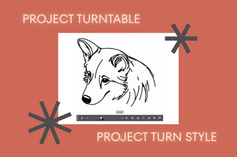 Adobe Turntable 將 2D 向量角色旋轉成多個 3D 視角的示意